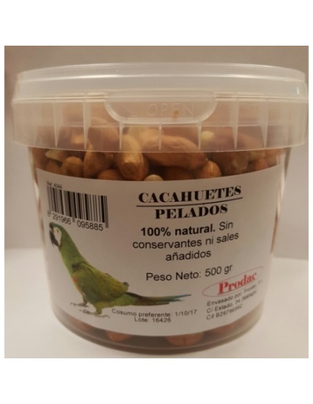 CACAHUETES PELADOS 500GR. PRODAC