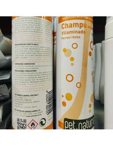CHAMPU ESPUMA SECA 210ml. PetNatura