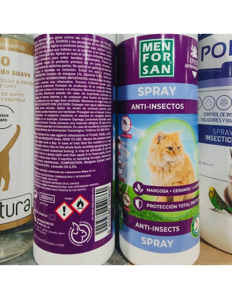 MENFORSAN SPRAY ANTI INSECTOS 250 ML.GATOS