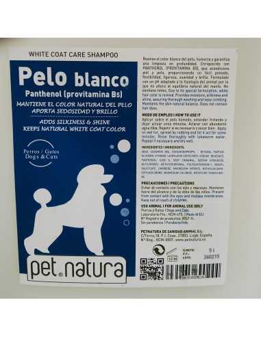 CHAMPU PELO BLANCO 5 LITRO. PETNATURA