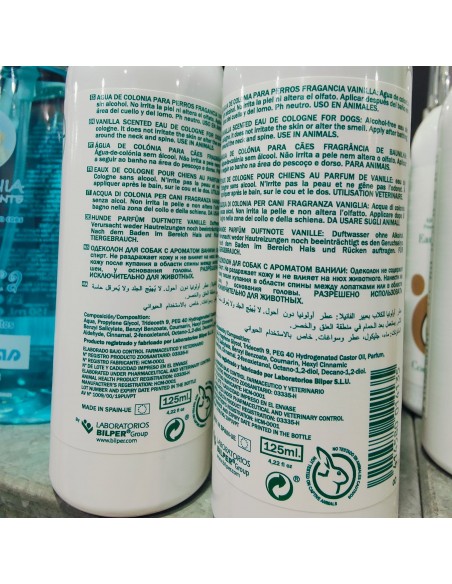 MENFORSAN AGUA DE COLONIA PERROS. Vainilla 125 ml. MENFORSAN AGUA DE COLONIA PERROS. Vainilla 125 ml.