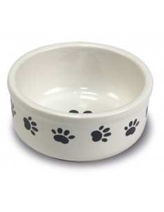 COMEDERO CERAMICA HUELLAS 15 cm.