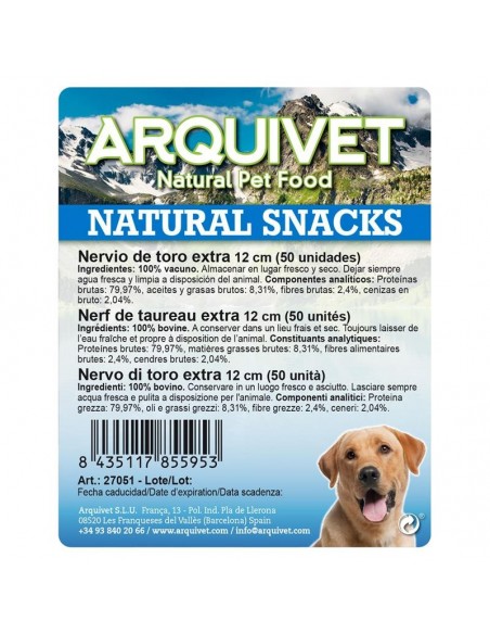 NERVIO DE TORO EXTRA 12cm. Bolsa 50 uds.