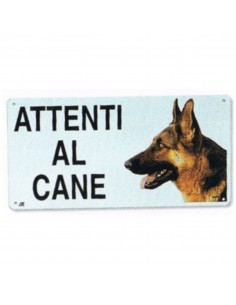 PLACA ATENCION AL PERRO PASTOR ALEMAN