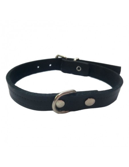 COLLAR CUERO MARRON LAURA 1,5x 30cm.