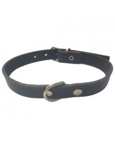 COLLAR CUERO NEGRO LAURA 1,5x 35cm.