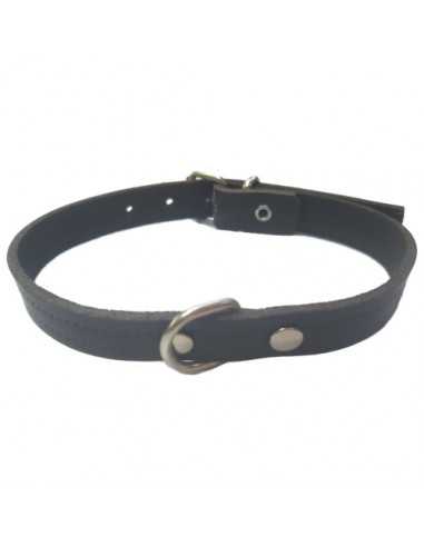 COLLAR CUERO NEGRO LAURA 1,5x 35cm.