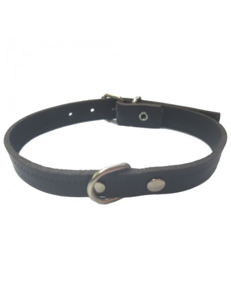 COLLAR CUERO NEGRO LAURA 2,5x 45cm.