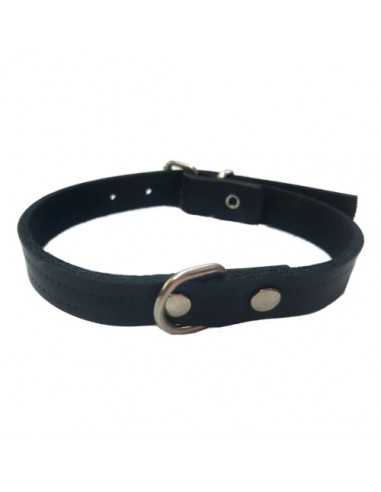 COLLAR CUERO NEGRO LAURA 2,5x 45cm.