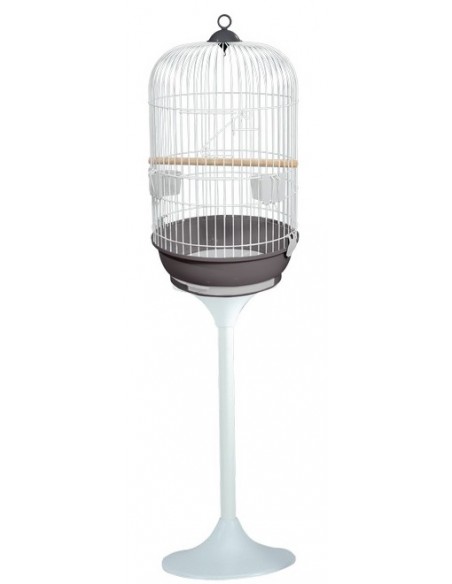 JAULA COTORRA 810 BLANCA CON PIE 40