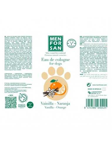 MENFORSAN AGUA DE COLONIA Vainilla/NARANJA Perros 125ml.