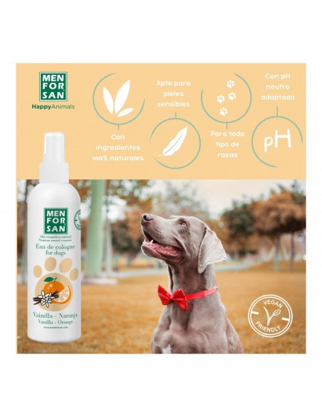 MENFORSAN AGUA DE COLONIA Vainilla/NARANJA Perros 125ml. MENFORSAN AGUA DE COLONIA Vainilla/NARANJA Perros 125ml.