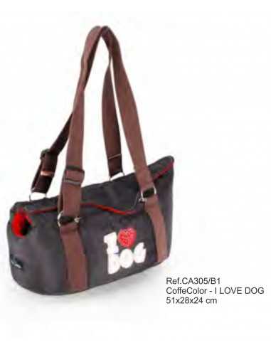 BOLSO TRANSPORTE I LOVE DOG 51X28X24cm.