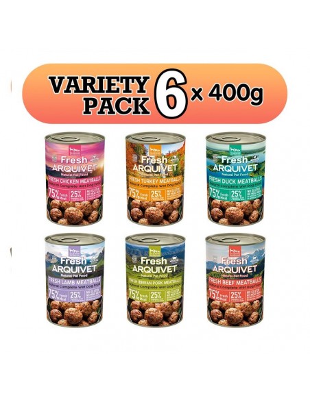 VARIETY PACK - 6 unidades x 400 g - Arquivet Albondigas