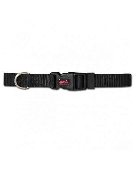 COLLAR NYLON BASICO NEGRO 20-30X1CM