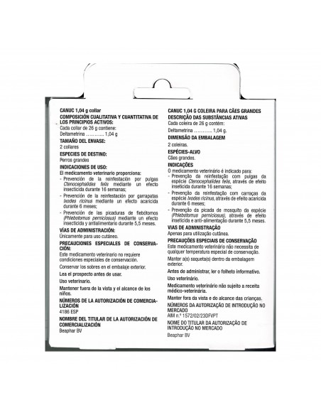 CANUC Collar Deltametrina 2 uds.de 48cm. CANUC Collar Deltametrina 2 uds.de 48cm.