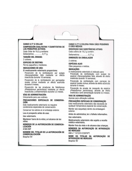 CANUC Collar Deltametrina 2 uds.de 48cm. CANUC Collar Deltametrina 2 uds.de 48cm.