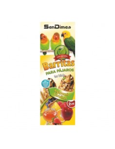 BARRITAS AGAPORNIS Frutas/Miel,90g.
