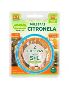 BACTERISAN PULSERAS CITRONELA 2 UDS.