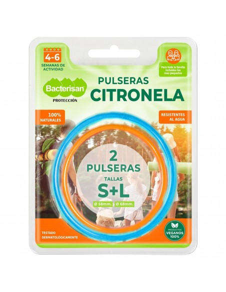 BACTERISAN PULSERAS CITRONELA 2 UDS.