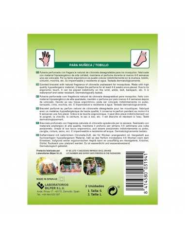 BACTERISAN PULSERAS CITRONELA 2 UDS.