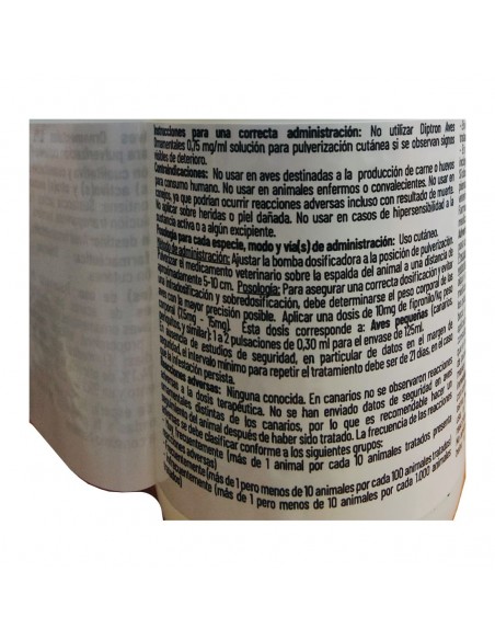 DIPTRON AVES ORNAMENTALES 125ml.