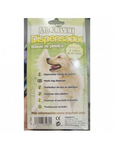 DISPENSADOR DE BOLSAS DE PLASTICO + 2 BOLSAS