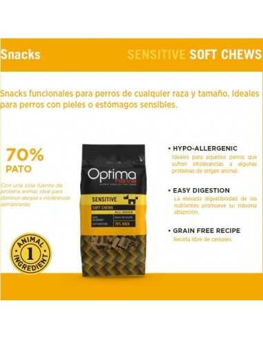 SNACK SENSITIVE PATO 150gr.Optima Nova