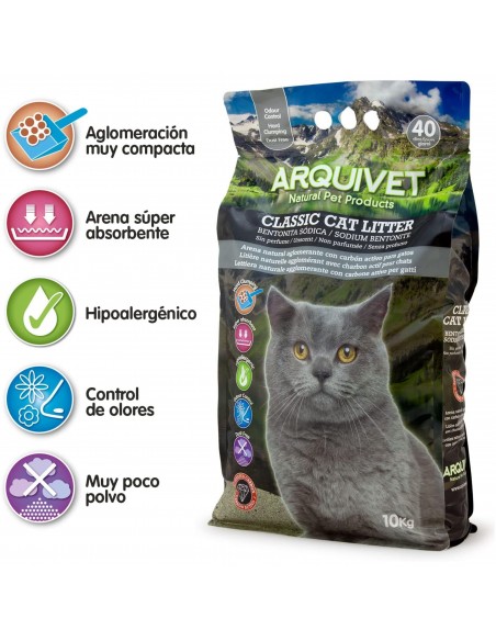 ARENA NATURAL BENTONITE Carbon Active 10 Kg.