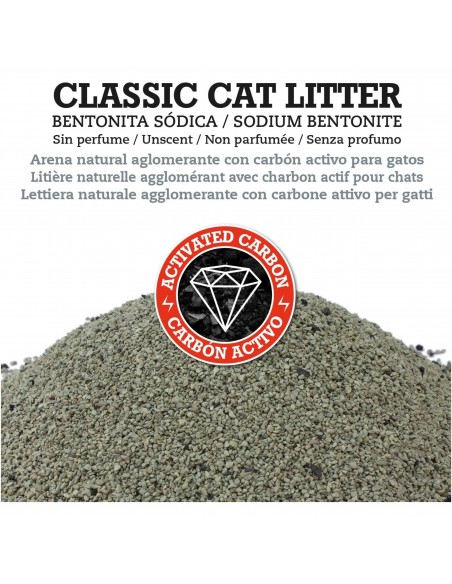 ARENA NATURAL BENTONITE Carbon Active 10 Kg.