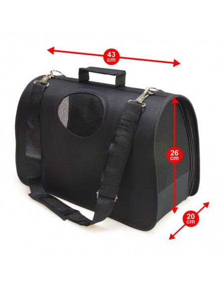 TRANSPORTIN NEGRO 43x24x26cm.