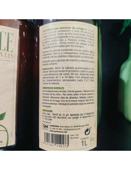 BIOFENCE Ortigas 1 lT. Cuidado de Plantas