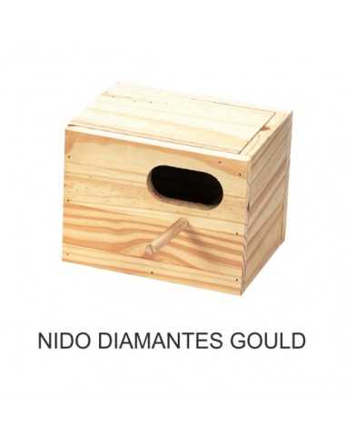 NIDO DIAMANTES GOULD MADERA 19X15X15 CM.