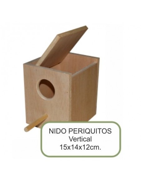 NIDO MADERA PERIQUITOS Vertical