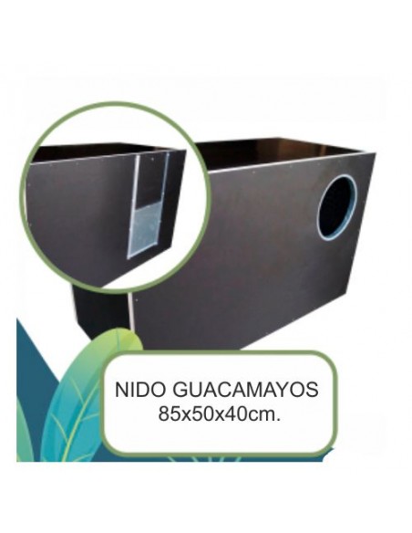 NIDO MADERA GUACAMAYOS
