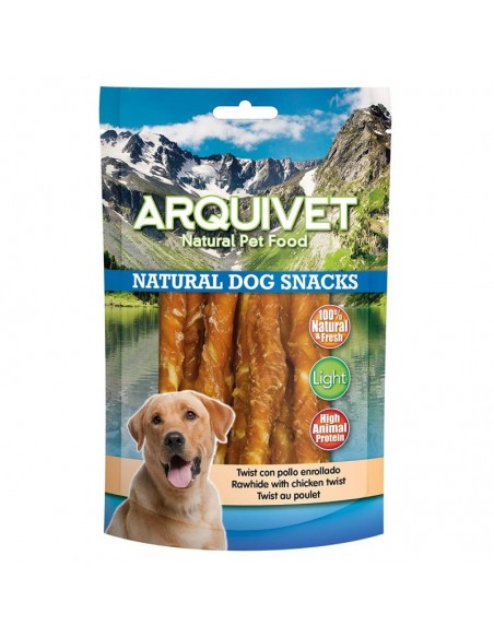 SNACK TWIST CON POLLO ENROLLADO 100gr Arquivet