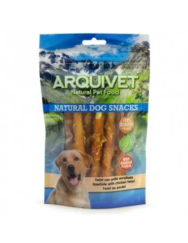 SNACK TWIST CON POLLO ENROLLADO 100gr Arquivet