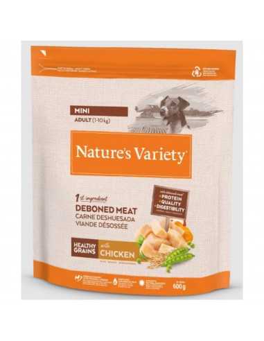 NATURES VARIETY HEALTHY GRAIN ADULT MINI POLLO 600gr