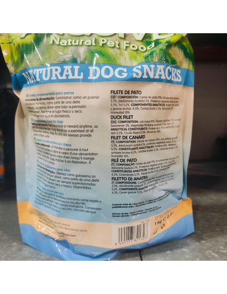 SNACKS FILETE DE PATO 1 Kg. Arquivet