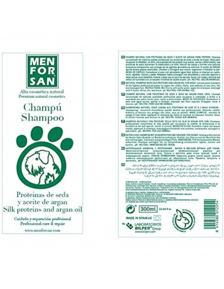 Menforsan CHAMPU Aceite de ARGAN y PROTEINAS 300ml.