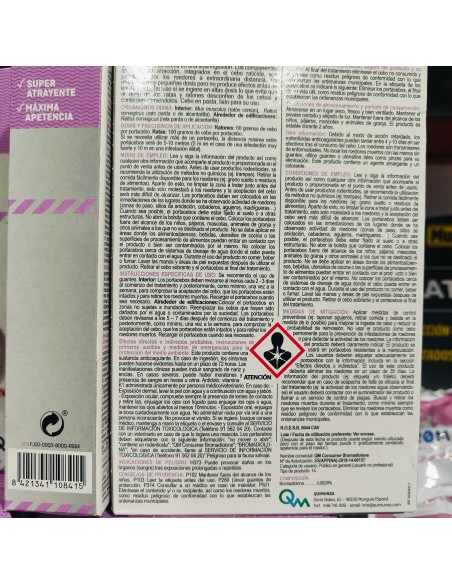 RATICIDA QM BR CEBO FRESCO 150gr.