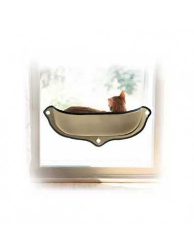 CAMA CON VENTOSAS PARA GATO. Gris Perla
