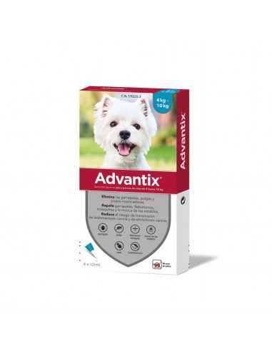 ADVANTIX 4 x 1ml. 4-10 Kg. 4 Pipetas