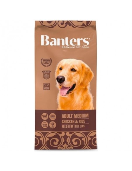 BANTERS DOG ADULT MEDIUM Chicken&Rice 3KG.
