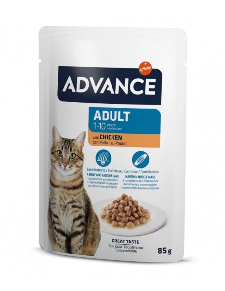 Advance Bocaditos en Salsa con Pollo 85 gr.Gatos Adultos