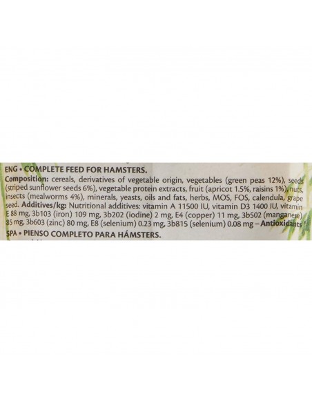 HAMSTER NATURE 700gr. Versele Laga HAMSTER NATURE 700gr. Versele Laga