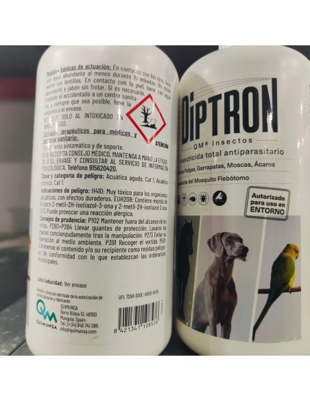 DIPTRON QM INSECTOS CABALLO/PERRO INSECTICIDA 1lt. DIPTRON QM INSECTOS CABALLO/PERRO INSECTICIDA 1lt.