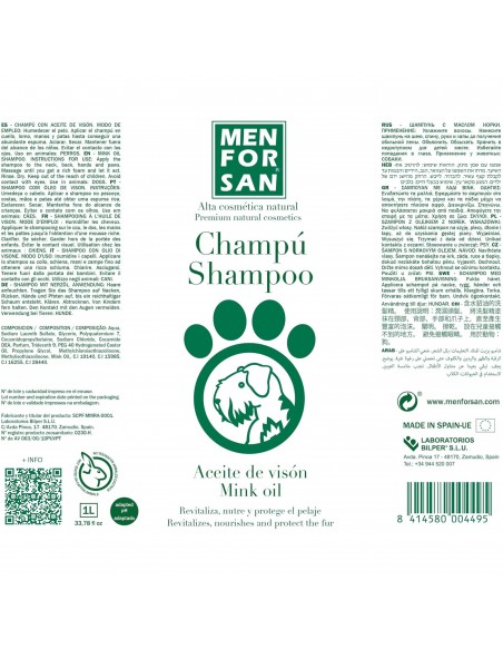 MENFORSAN CHAMPU ACEITE DE VISON 1 LT.