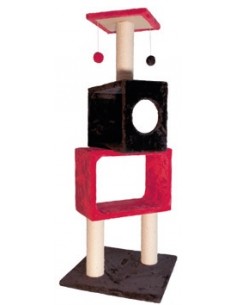 RASCADOR ROJO Y NEGRO 50x50x124cm.