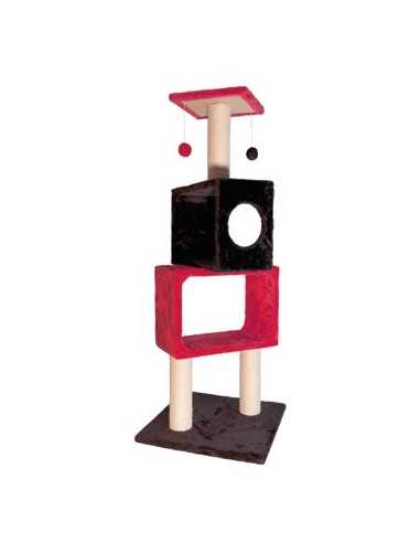 RASCADOR ROJO Y NEGRO 50x50x124cm.